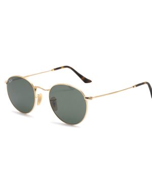 Lentes de Sol Round Metal Gold Flash Verde RB3447 001/62 53-21 Large