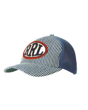 Gorra con visera de algodón y rejilla logo RRL Bordado