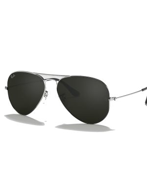 Lentes De Sol Aviator RB3025 003/62 marco plata lente gris oscuro 62-14