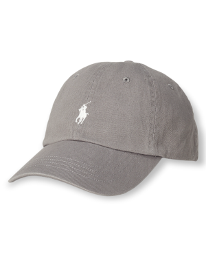 Gorra polo visera de algodón logo clásico color gris