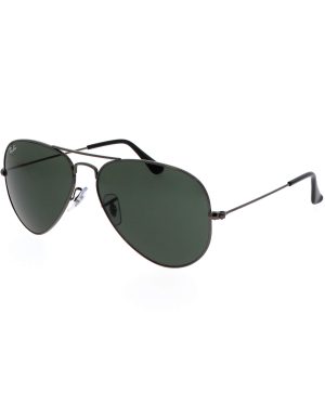 Lentes De Sol Aviator BLACK Rb3025 002/62 negro lente gris oscuro