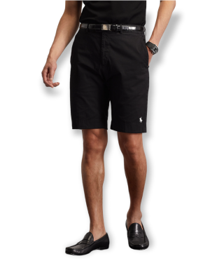 Pantalón corto Polo chino slim fit negro