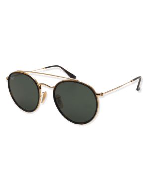 Lentes de Sol Double Round Gold RB3647N 001 Negro y Dorado