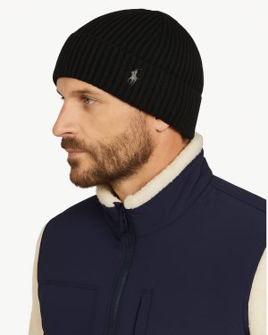 Gorra Polo de abrigo algodón, small pony logo, Importado negro