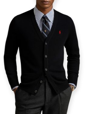 Cárdigan Suéter Polo Cachemira Y Algodón Sweater, Buzo