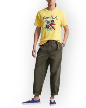 Pantalón Polo Senderismo De Sarga Classic Fit Algodón