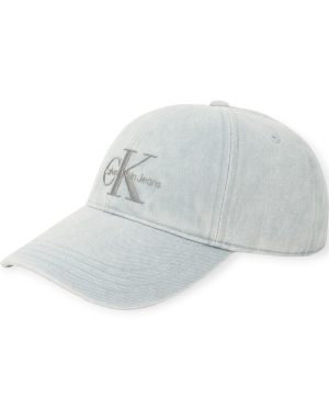 Gorra Premium de Jean CK Bordada Celeste Lavado– Ajustable con Hebilla Metálica