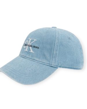 Gorra Premium de Jean CK Bordada Celeste– Ajustable con Hebilla Metálica