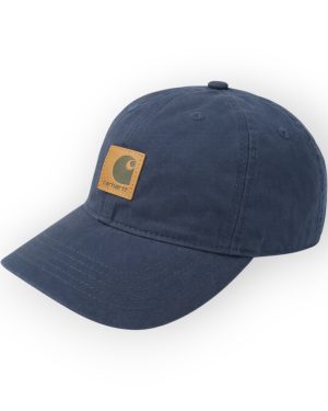 Gorra Carhartt Canvas Logo Parche cuero – Azul Ajustable