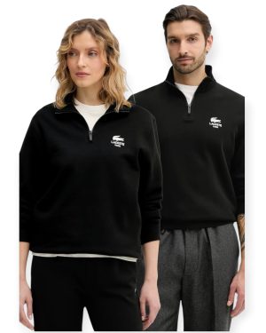 Buzo Paris Half-Zip Unisex – Algodón Premium con Interior Afelpado - Negro