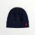 Gorro Polo Unisex de Tejido Suave Cable-Knit con Logo Bordado - Azul Marino
