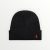 Gorro Polo Unisex de Tejido Suave Cable-Knit con Logo Bordado - Negro
